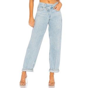 AGOLDE Light Wash High-Rise Straight Leg Jeans